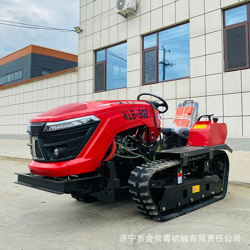 微耕耕地机 农用履带式多功能开沟机 50马力水田履带式拖拉机