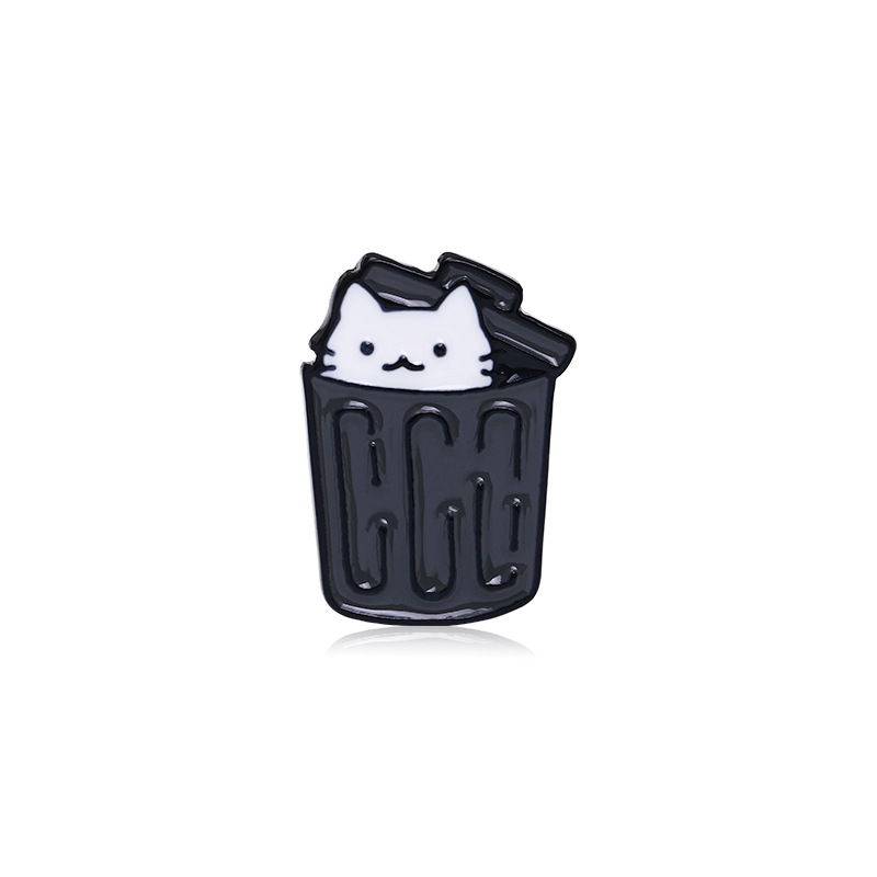 Broche en alliage transfrontalière, série animaux, chat mignon de dessin animé, badge en métal, accessoire de mode anime_voghion.com