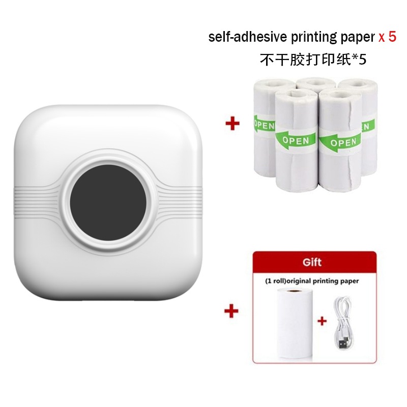 A33 화이트-영어 버전 [열 종이 5 롤 접착제 롤 1]]