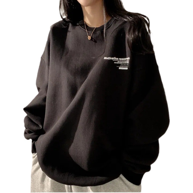 韓国風のパーカーの女性のアメリカ風の女神春秋冬のoversizeの大きいサイズのゆったりしたファッションブランドの服とベルベットの卸売り