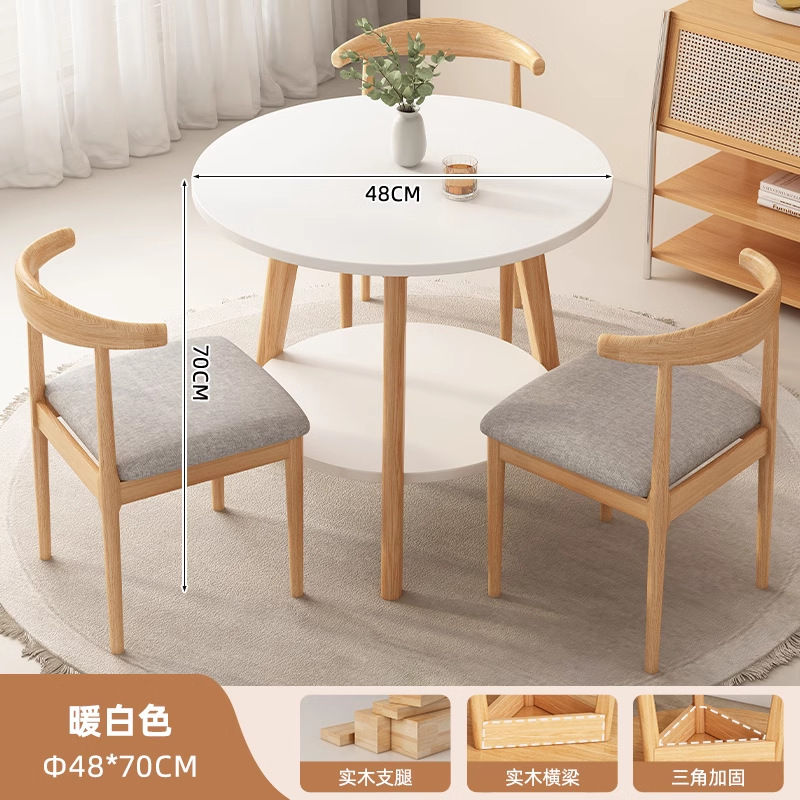 Mesa de comedor redonda de madera maciza, sala de estar, casa de alquiler, mesa de comedor familiar, apartamento pequeño, mesa de comedor pequeña, comedor, mesa de comedor pequeña comercial