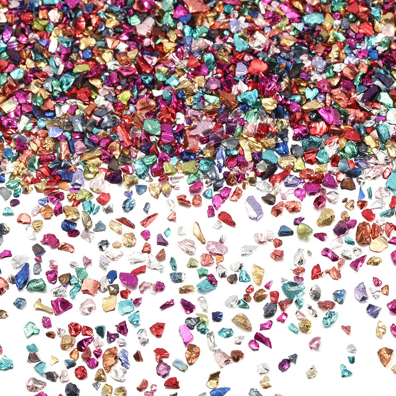 Nail Art Colorful Gold and Silver Gravel Jewelry Cross-Border Hot-Selling Nail Decorations Internet Celebrity Fantasy Asymmetrical Accessories Diamonds