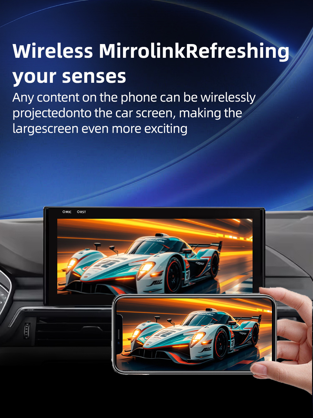 Suitable for Audi A4 A5 S5 B9 Android all-in-one car DVD navigation wireless Carplay central control large screen