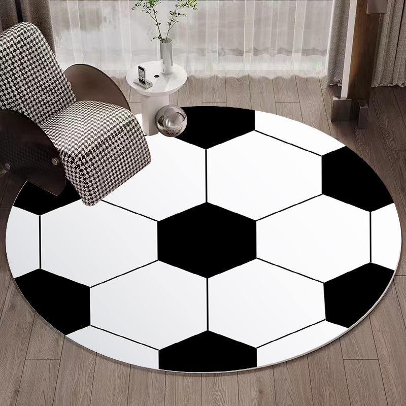 Cruz-frontera redonda alfombra dormitorio chica ins estilo cesta colgante silla giratoria estera habitación de los niños lindo piso de dibujos animados alfombra