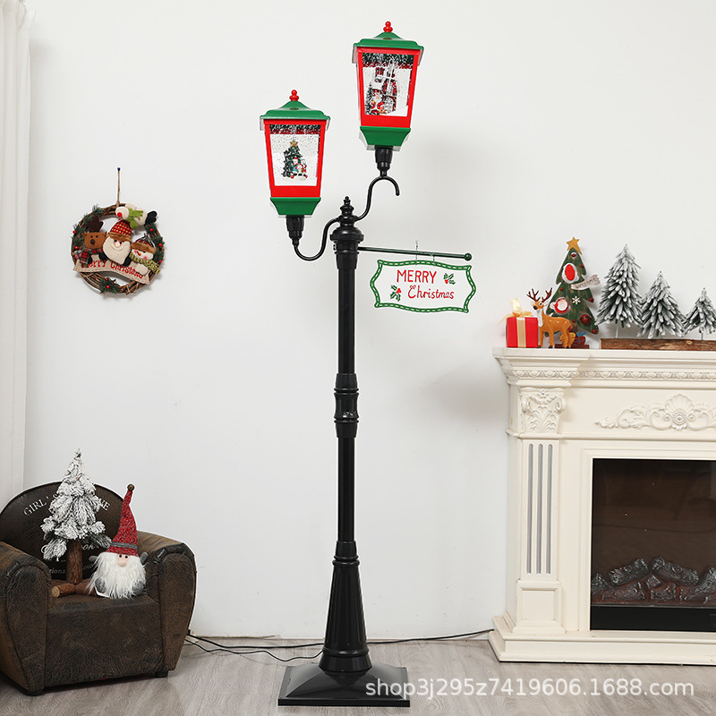 クロスボーダーヨーロッパとアメリカのクリスマス音楽雪の光雪街路灯クリスマスギフトギフトショッピングモールの窓リビングルームの装飾品