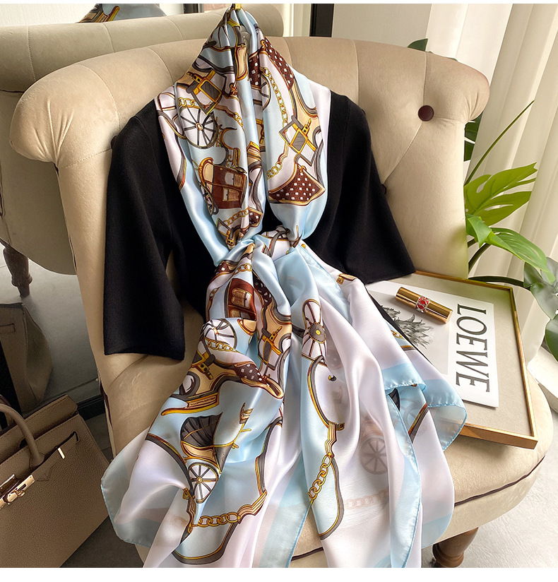 New Summer Scarf Women's Korean Edition Versatile Thin Scarf for Travel Sun Protection Shawl Multi use Long Imitation_voghion.com