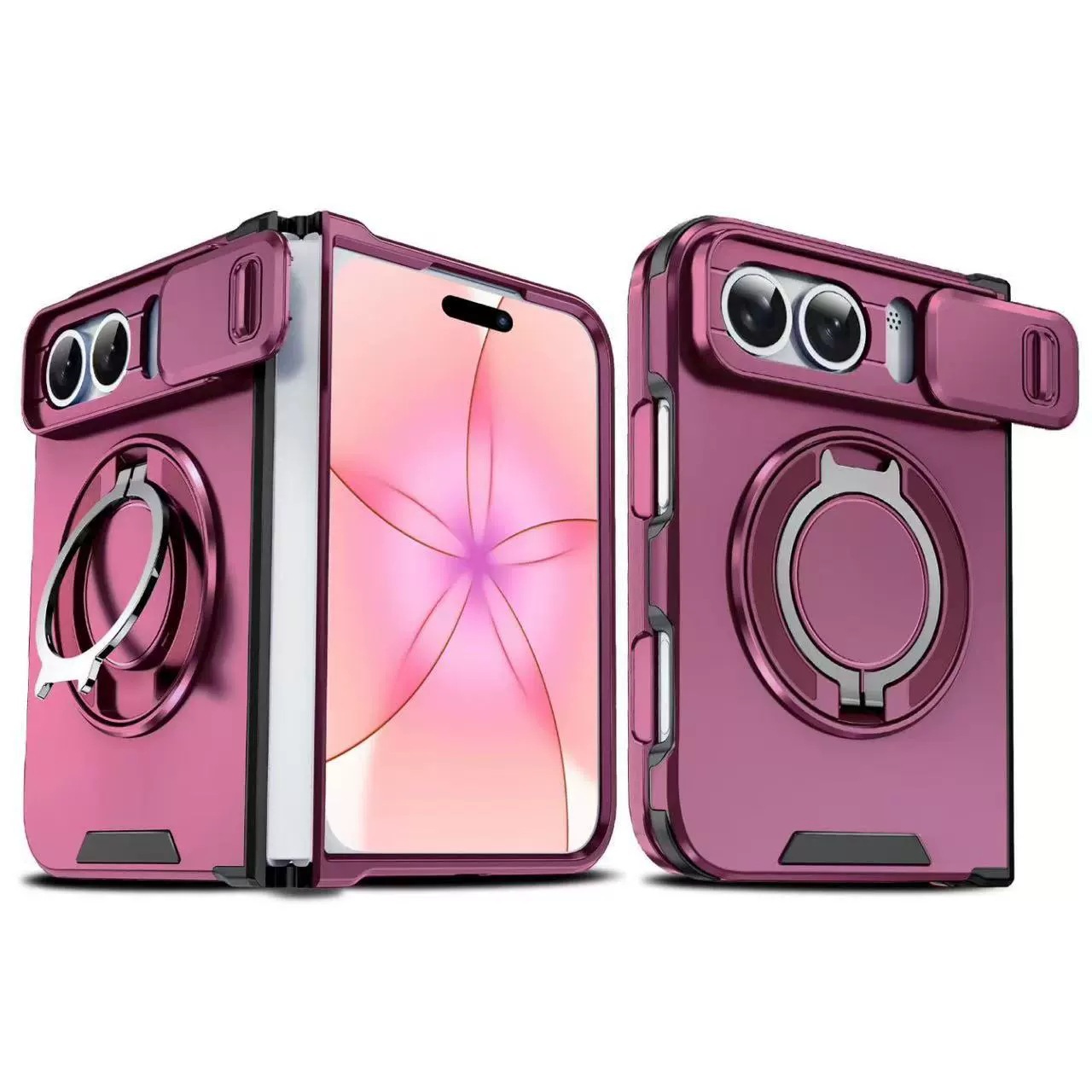 Funda Magnética Antigolpes para iPhone Duo, de PC, con Soporte Plegable image 7