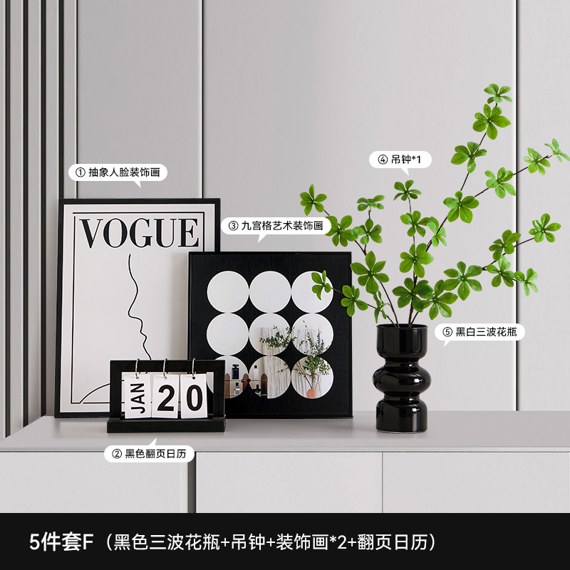 Entrar en el hogar decoración de puerta de entrada moderna alta sensación de sala de estar hogar escritorio TV comedor armario zapatos nicho decoración suave