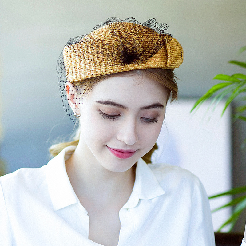 Exqus Shenzhen factory summer fashion Topper wholesale Jacobs Headdress Hairdressing Straw Hat Beret