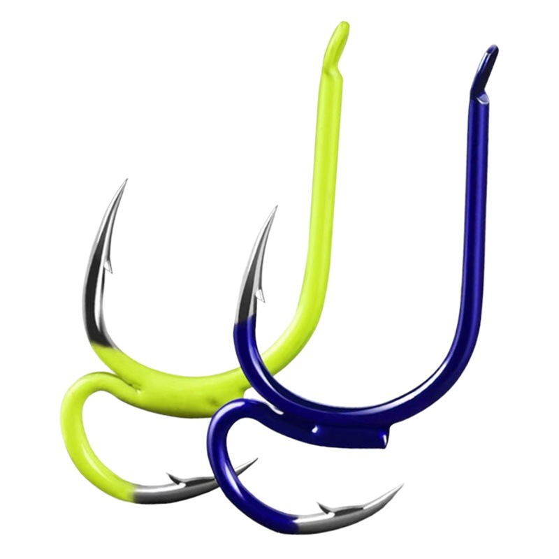 The second generation of children and mothers double hook anti-take-off god hook high carbon steel Ishini thorny suitable for reservoir pond large fish hook wholesale