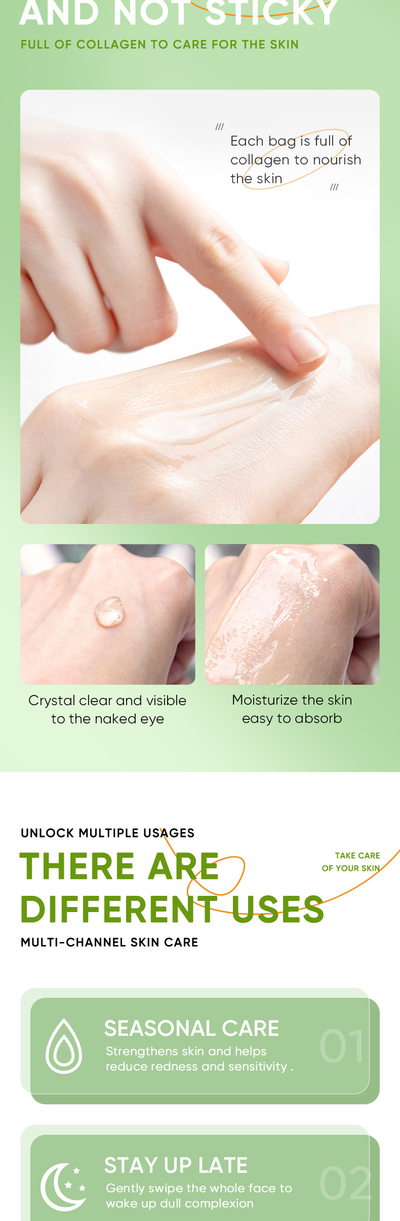 SADOER All English Aloe Night Frozen Film Water Feuchtigkeitsspendende Gesichtsmaske ohne Abstriche_voghion.com