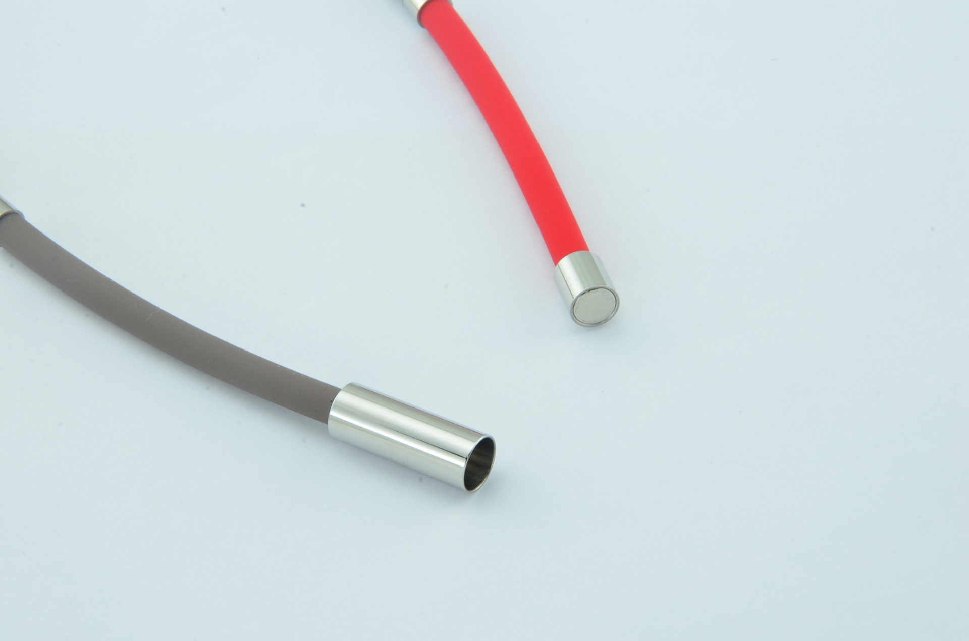 Simple Style Round Silica Gel Titanium Steel Unisex wristband 1 Piece