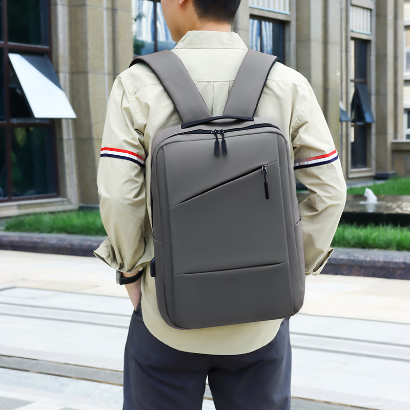 Nueva moda mochila de negocios para hombres gran capacidad bolsa de computadora portátil casual bolsa de almacenamiento expandible mochila image 5
