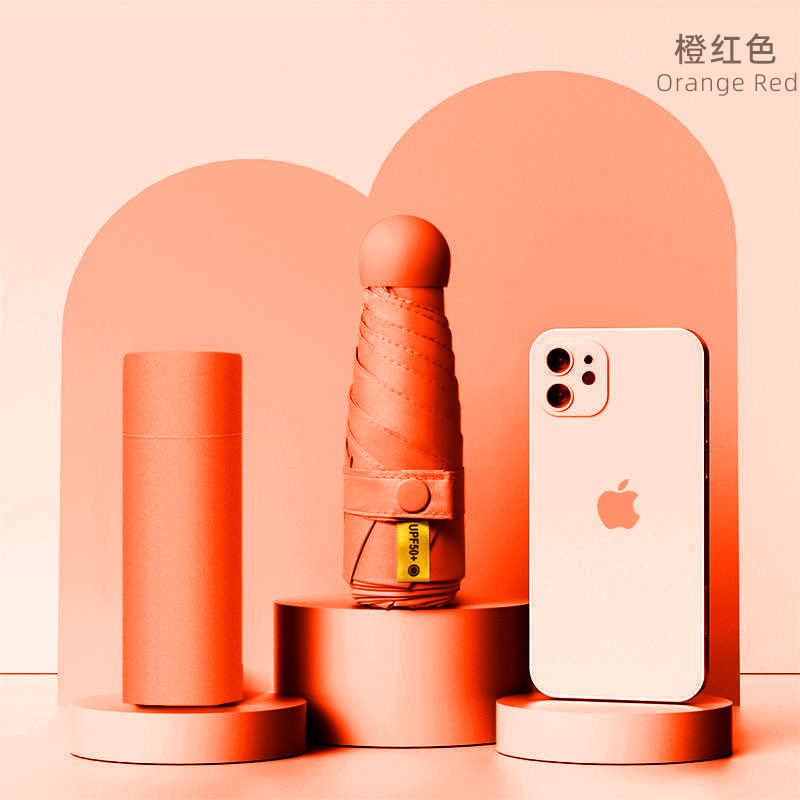 Paraguas plegables protector solar anti-ultravioleta mini paraguas sol sol y lluvia doble propósito grueso sombrilla portátil sombrilla de viento sombrilla