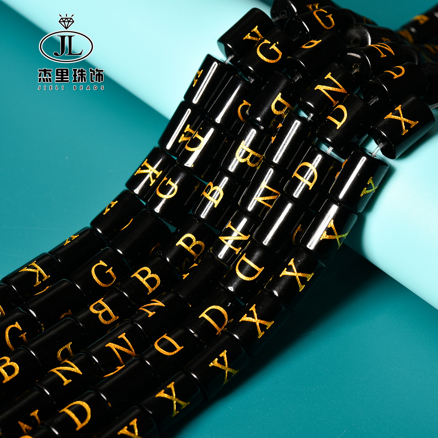 Beads with letters handmade
