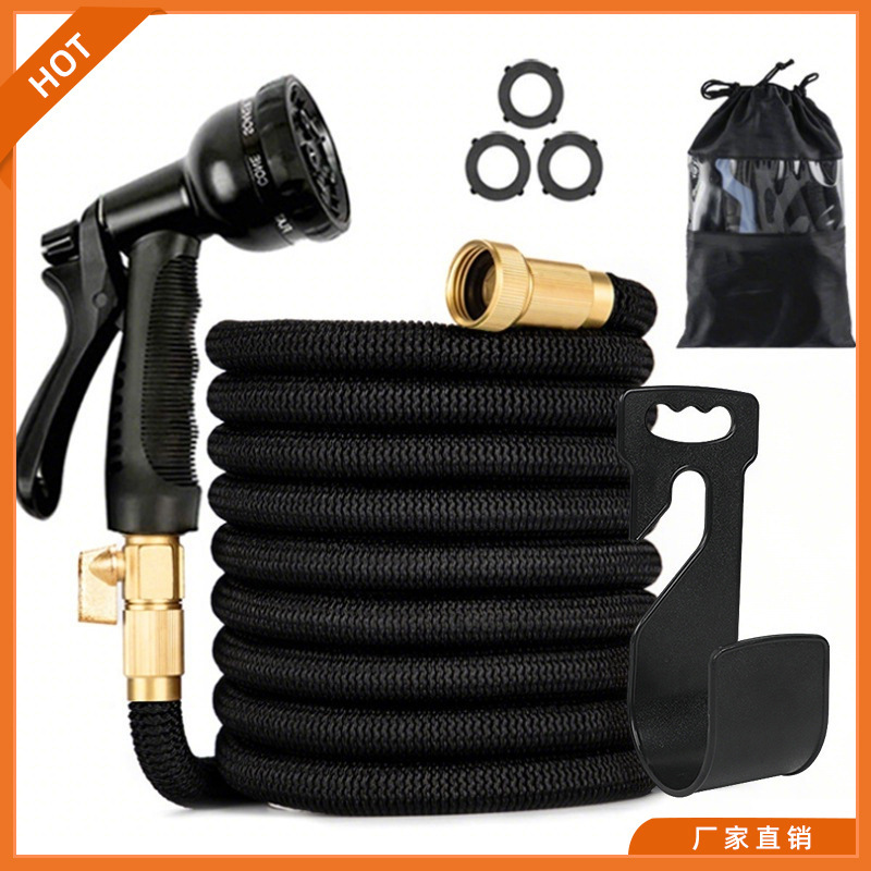 Cross-Border Garden Plastic High-Pressure Car Wash Water Grab Magic Automatic Telescopic Water Pipe Hose Garden Gardening Watering Wholesale