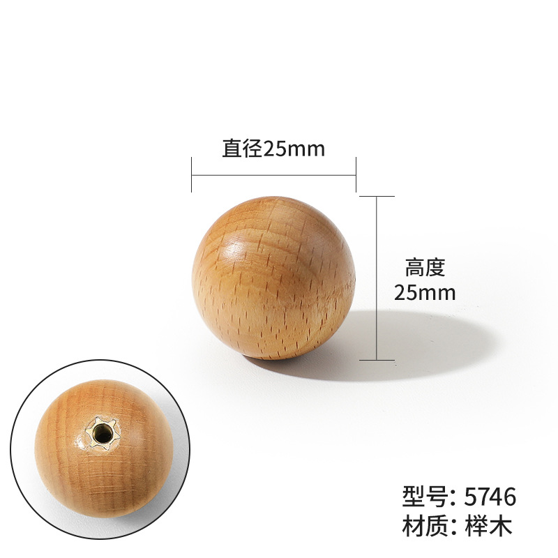 Tirador de madera estilo vintage para muebles