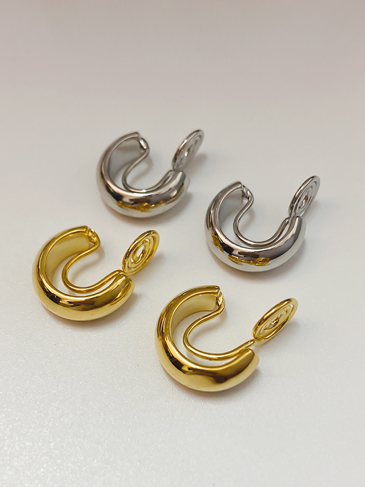 Geometric Pattern Women's Gender 1 Pair Simple Style Geometric Plating Alloy Ear Studs