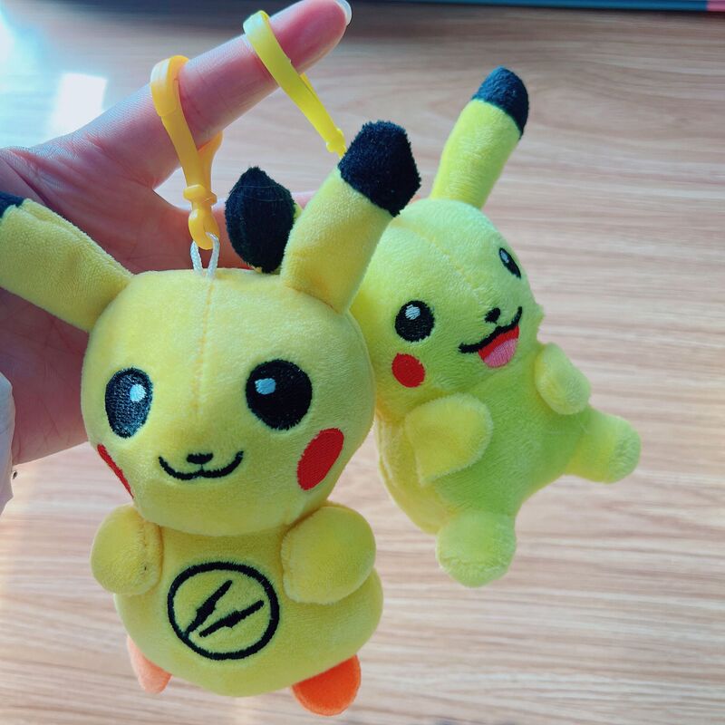 Pet Elf Baokemeng Smiling Laughing Pikachu Plush Toy Keychain Bag Pendant Small Gift Cartoon