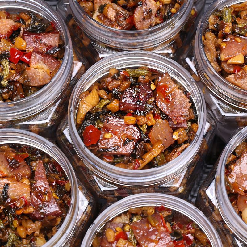 外婆菜炒腊肉下饭菜湖南特产香辣咸菜萝卜干瓶装酱菜下饭菜批发