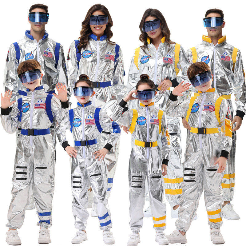 Foreign Trade 2024 New Space Costume Astronaut Playing Costume Parin-child Costume Halloween Party Costume Stage Costume