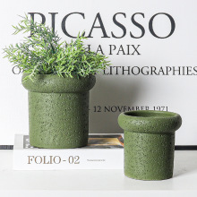 北欧ins莫兰迪创意家用水泥花盆多肉绿植盆栽简约客厅装饰摆件