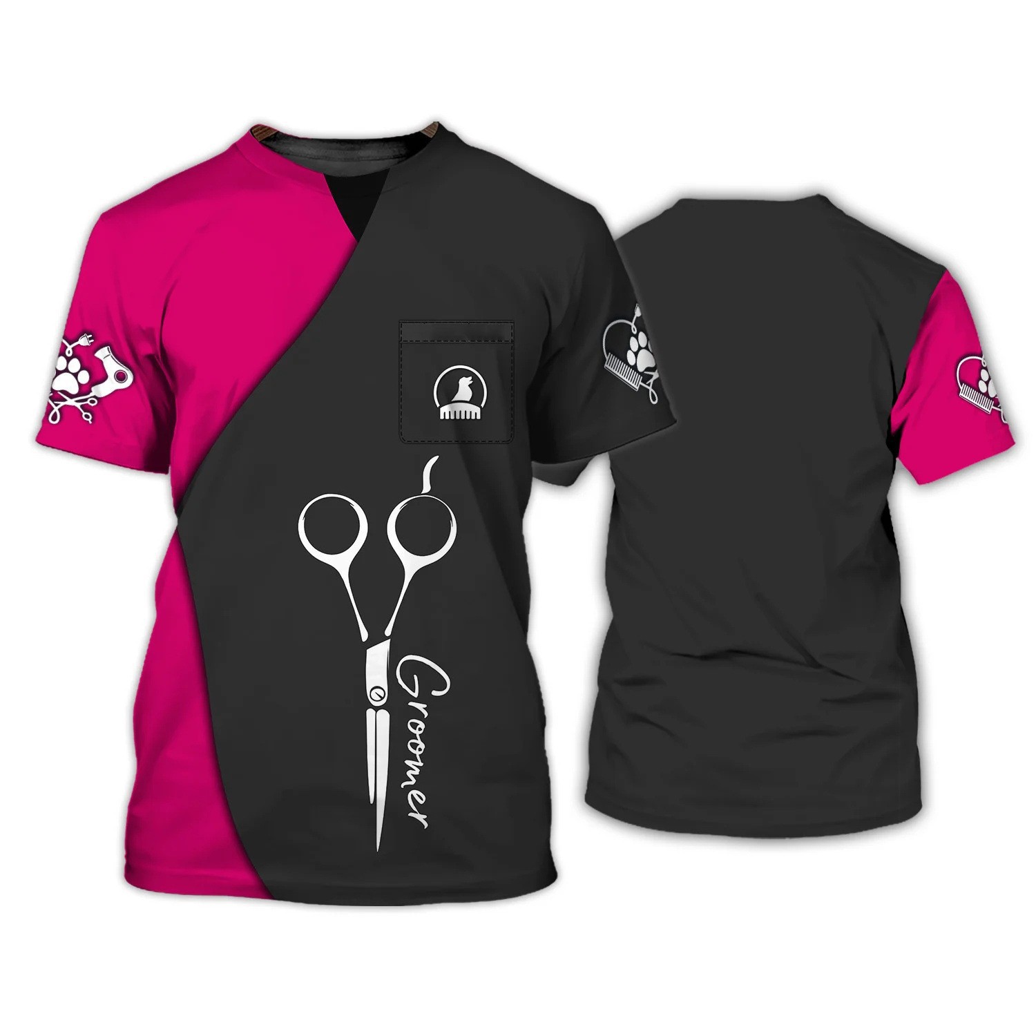 Nueva herramienta de corte de pelo de mascotas de efecto tridimensional Impresión 3D AliExpress Verano Venta caliente Camiseta transpirable para hombres y mujeres