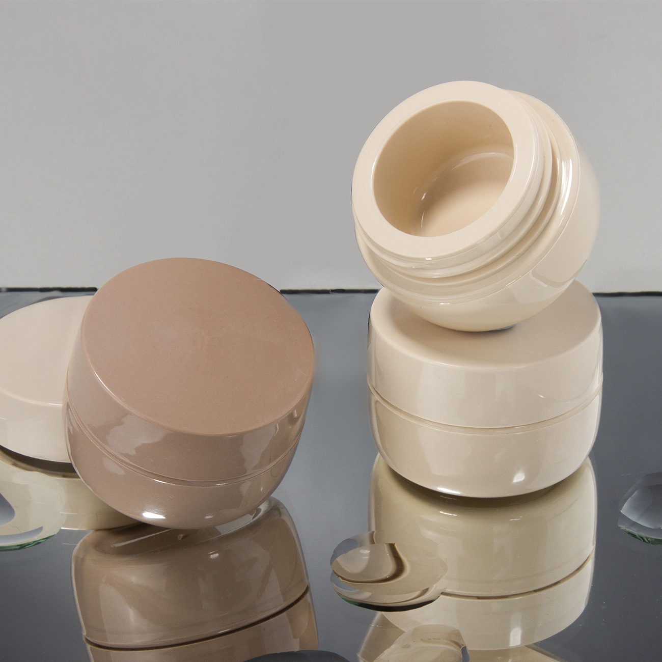 美甲 3g奶油胶瓶 PP甲油胶试色 UV凝胶分装罐子 建构光疗彩绘胶瓶