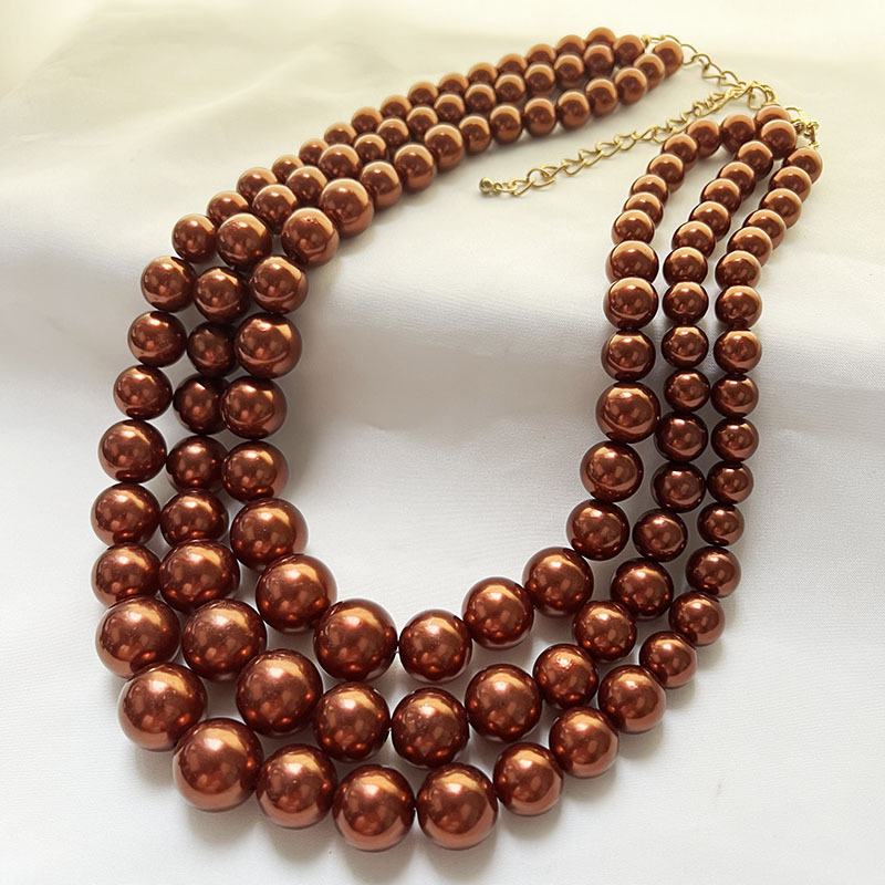 150g Weight Earrings, Necklace Classification 1 Set Quantity Banquet, Cocktail Party Occasion Imitation Pearl Material Pearl Pattern Women's Gender Round Design Glam, Exaggerated Style Glam Exaggerated Pearl Imitation Pearl Round Women's Earrings Necklace 20