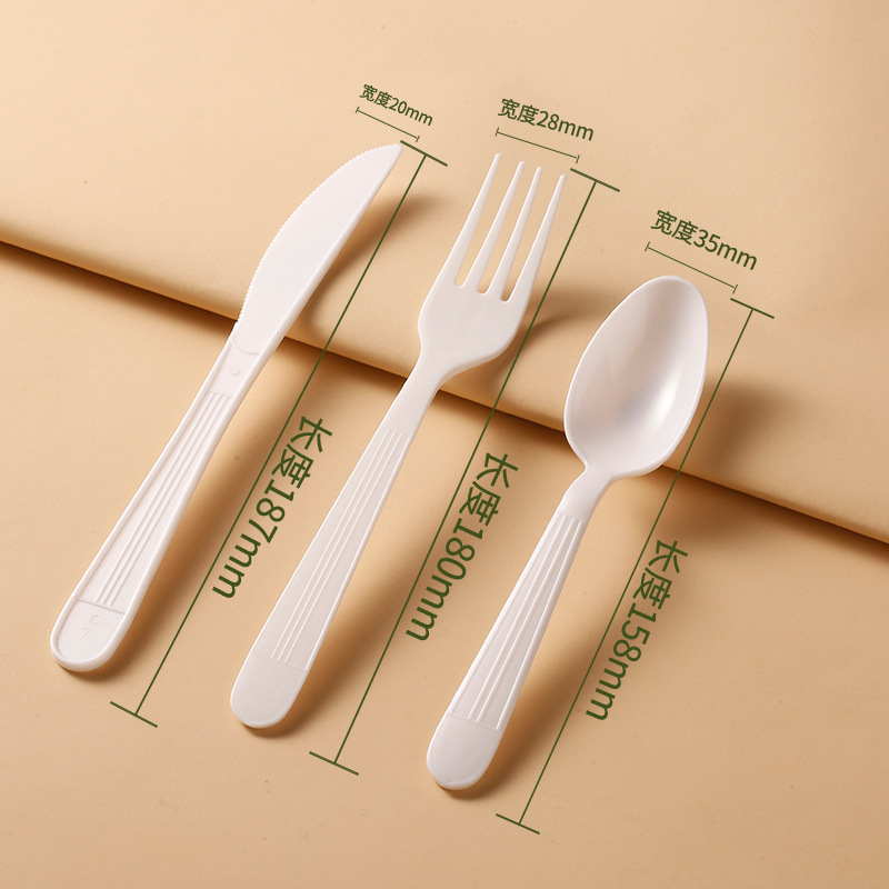 Personalizado desechable PP cuchillo y tenedor cuchara de yogur cuchara de comida rápida cuchara de plástico cuchillo y tenedor cuchara de fruta