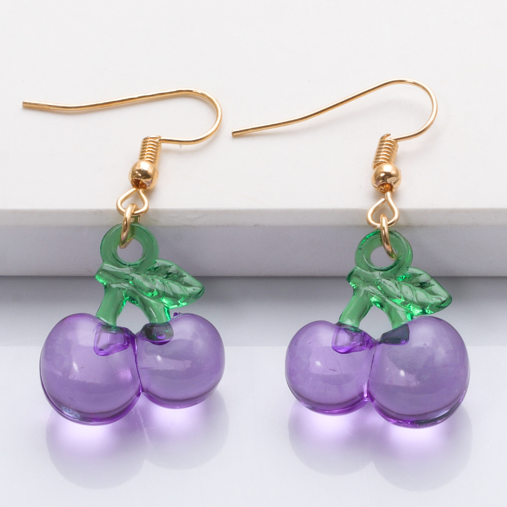 Korean Small Cherry Fruit Earrings Wholesale display picture 6