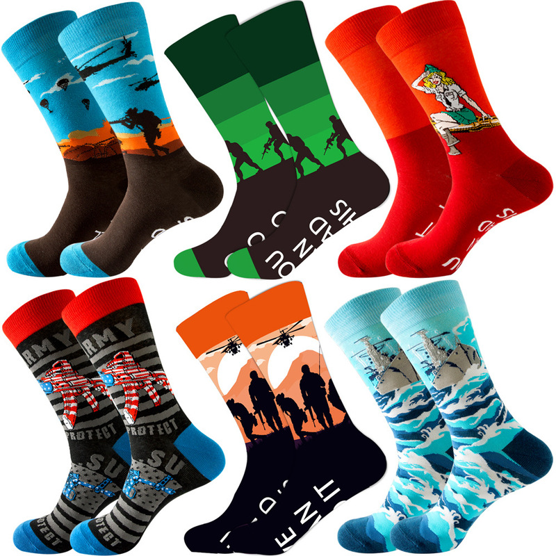 Spot New Product Amazon Street Fashion Socks Mid-Calf Socks Soldier Men's Socks Warrior Women's Socks Gun Game Socks Original
