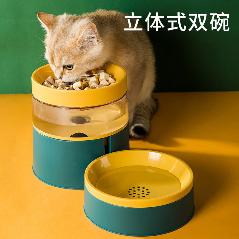 국경 간 고양이 마시는 기계 강아지 자동 마시는 기계 이동식 고양이 그릇 개 그릇 음료수 공급 장치 애완 동물 용품