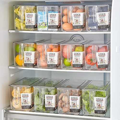 Refrigerator Preservation Storage Box Food-Grade PET with Lid Kitchen Vegetable Fruit Food-Specific Transparent Organizing Box
