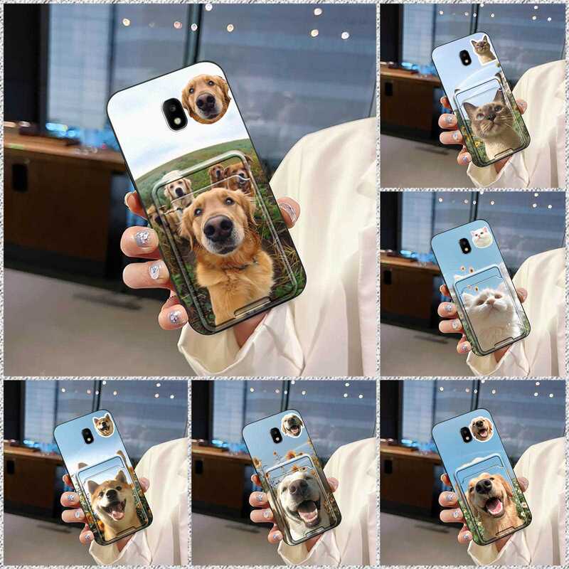 Suitable for Samsung Mobile Phone Case Card, Cute Trendy Couple Creative Cooling Card Holder Personalized New Men and Women Cat