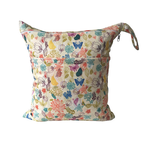 SGS-certified large 37-inch dual zipper printed diaper bag washable storage bag suitable for overseas e-commerce shopping bag