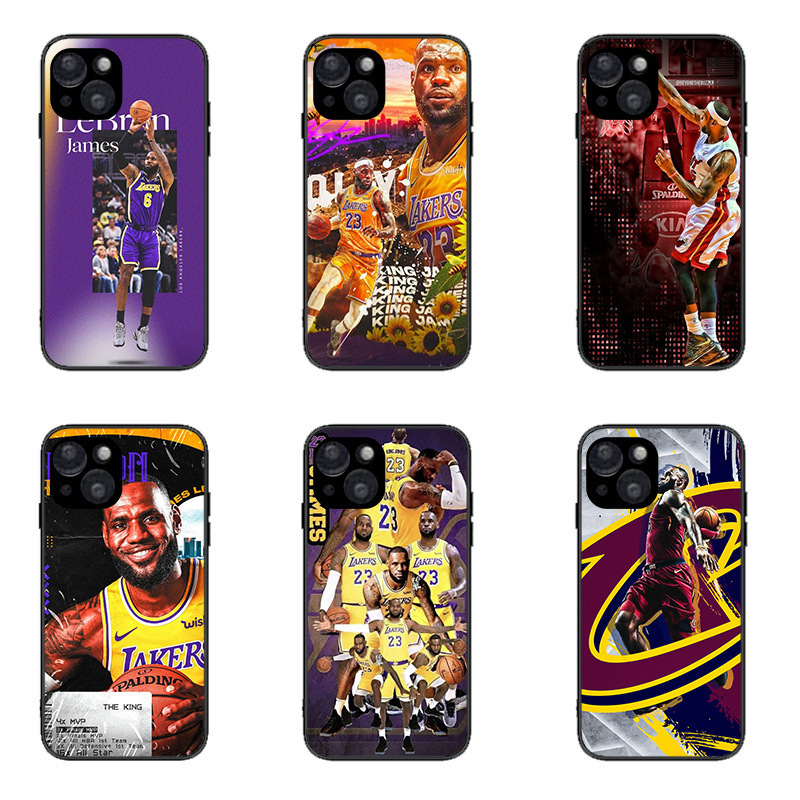 For LeBron James 23 Glass Phone Case for Apple Oppo Xiaomi Samsung Huawei iPhone15p