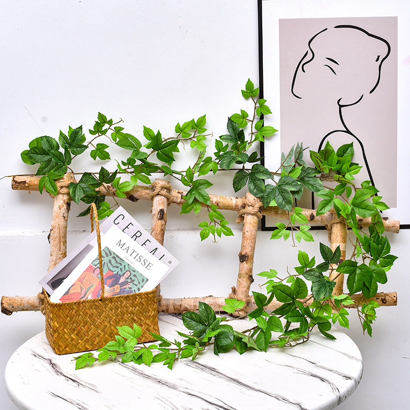 仿真爬山虎藤條常春藤假花裝飾塑料藤蔓植物遮擋吊頂樹葉綠植