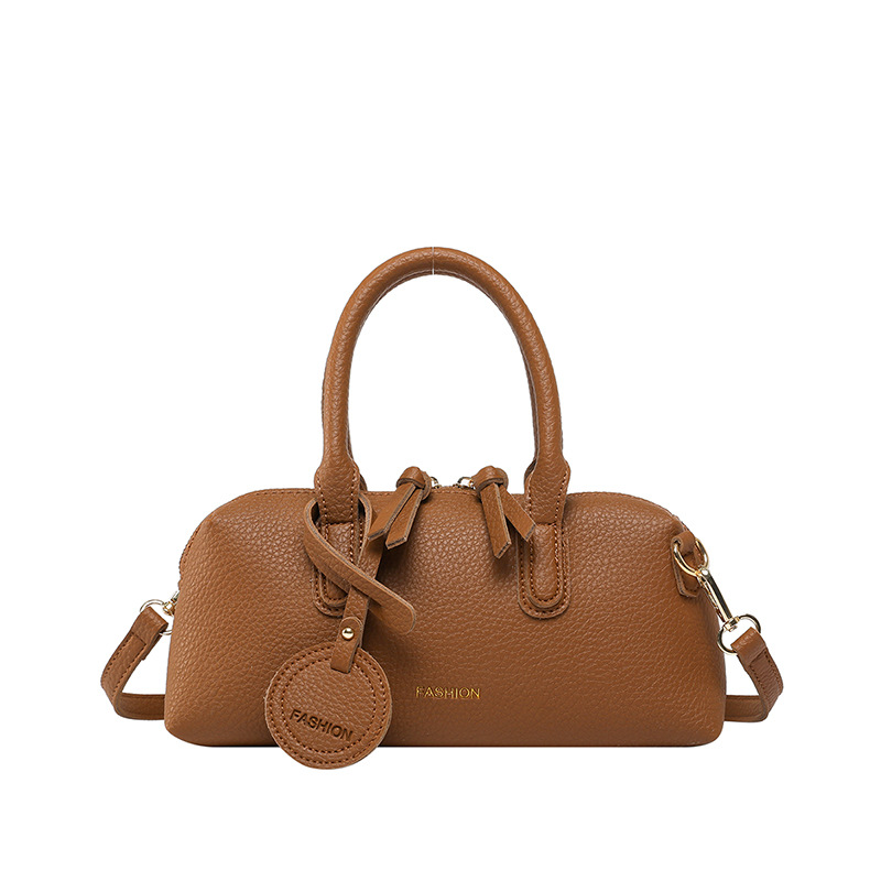 Bolso de moda coreano 2025 primavera y verano nuevo bolso femenino bolso de hombro con patrón de lichi casual bolso de mensajero de letras simples