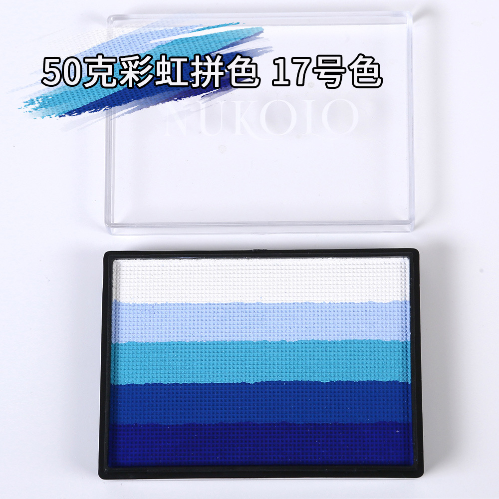 50g 6 colores a juego Arco Iris tira cara pintura a base de agua color a juego pigmento lavable cuerpo Arco Iris Cara color cubierta