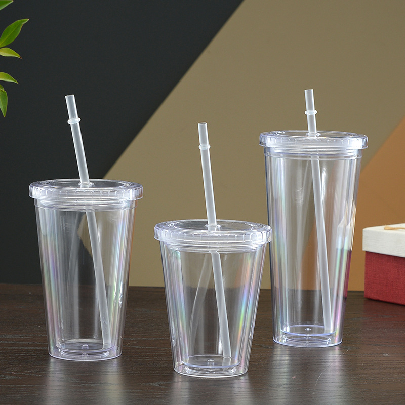 Double-layer plastic transparent glass