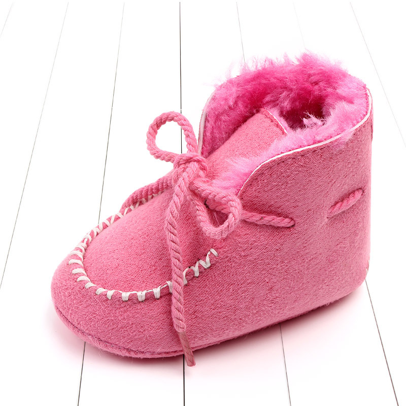 Winter cotton boots 0-1 year old male and female with plush insulation snow soft soled baby walking shoes 2245_voghion.com