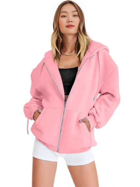 quality sports hoody for leisure with zipper