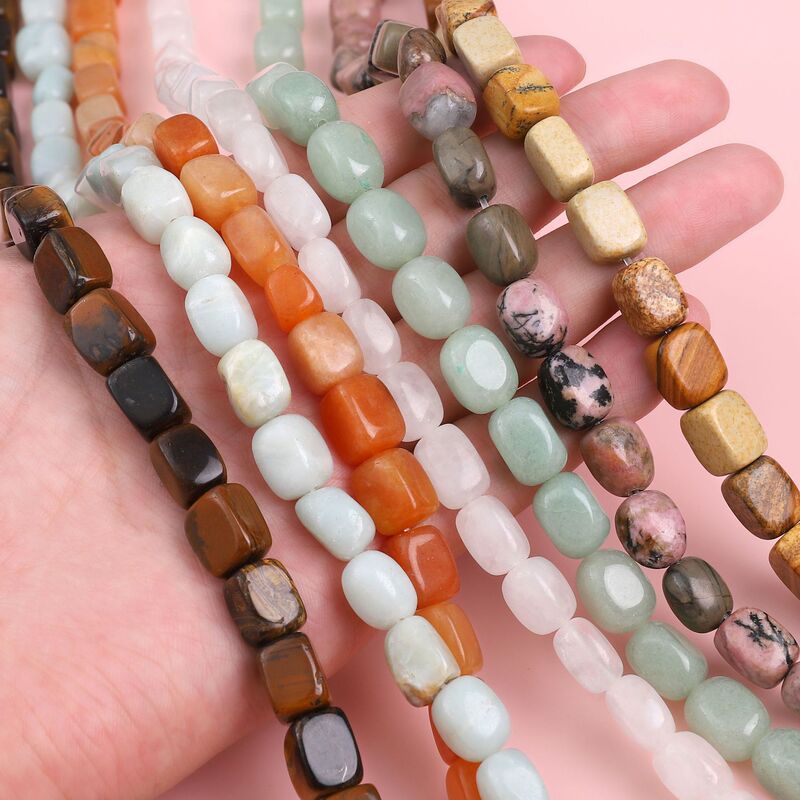 Irregular Square Beads with Straight Holes for DIY Handmade Jewelry Materials, Bracelet and Necklace Accessories, Loose Beads, Turquoise Irregular Square Beads with Straight Holes for DIY Handmade Jewelry Materials, Bracelet and Necklace Accessories, Loose Beads, Turquoise