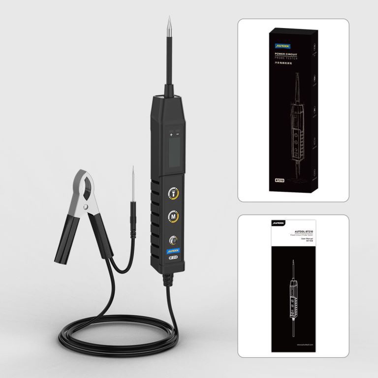 AUTOOL BT210 pluma de prueba de reparación de automóviles 12V24V lámpara de prueba de electricista coche multifunción circuito eléctrico de reparación de automóviles