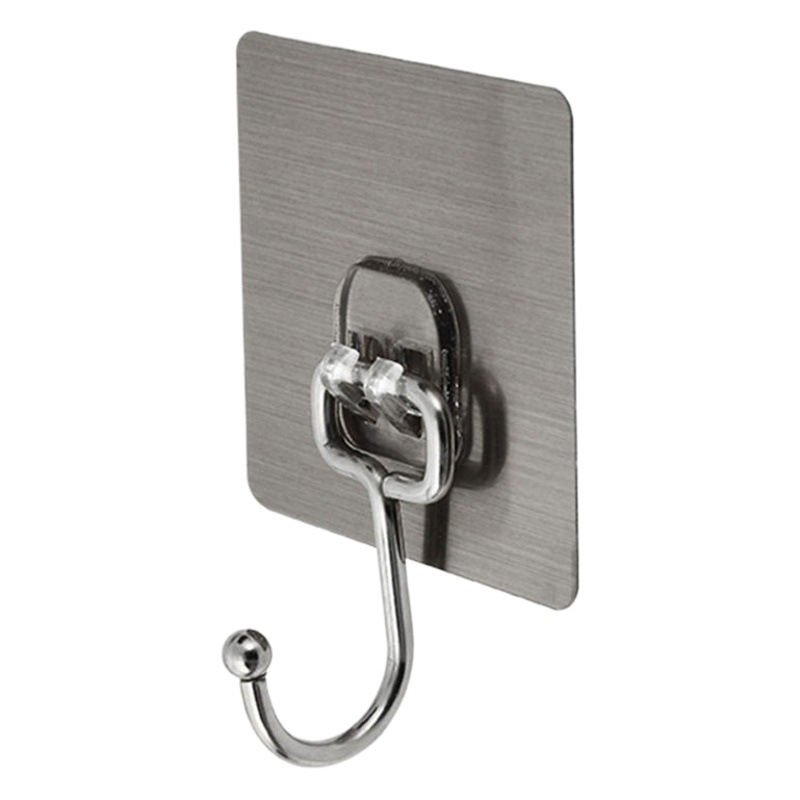 Pvc Punch-Free Strong Wall Hanging Adhesive Wall Traceless Transparent Hook Household Load-Bearing Kitchen Sticky Hook