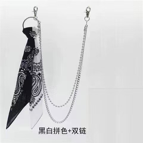 ヒップホップパンツチェーンアクセサリーインハイストリートアクセサリー蛍光樹脂パンツチェーンスクエアスカーフメンズメタルウエストチェーン女性ウエスト卸売|undefined