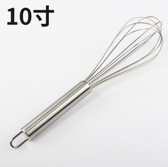 10-inch manual stainless steel egg beater, household kitchen supplies, cake utensils, 6-wire egg beater, baking tools