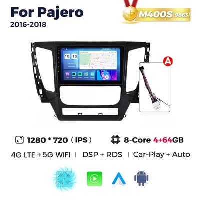 2016-2018 Mitsubishi Pajero | DVD Navigation - a-m400s-464-eight-core-netcom-9863