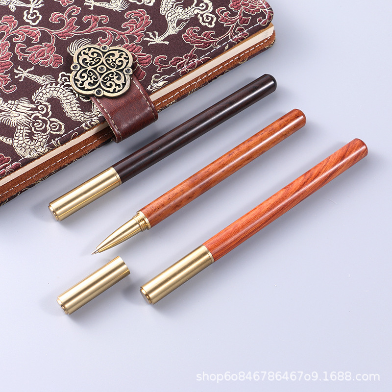 Brass wooden copper rollerball pen